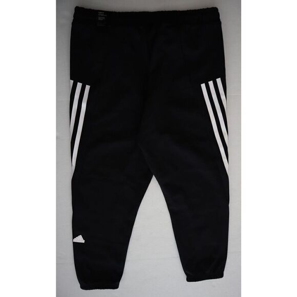 adidas IC6710 Men's Sz XL Black/White 3-Stripe Sweatpants & L/S Hoodie - Picture 8 of 16